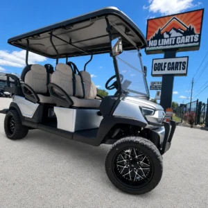 Atlas Six Passenger Golf Cart Silver For Sale