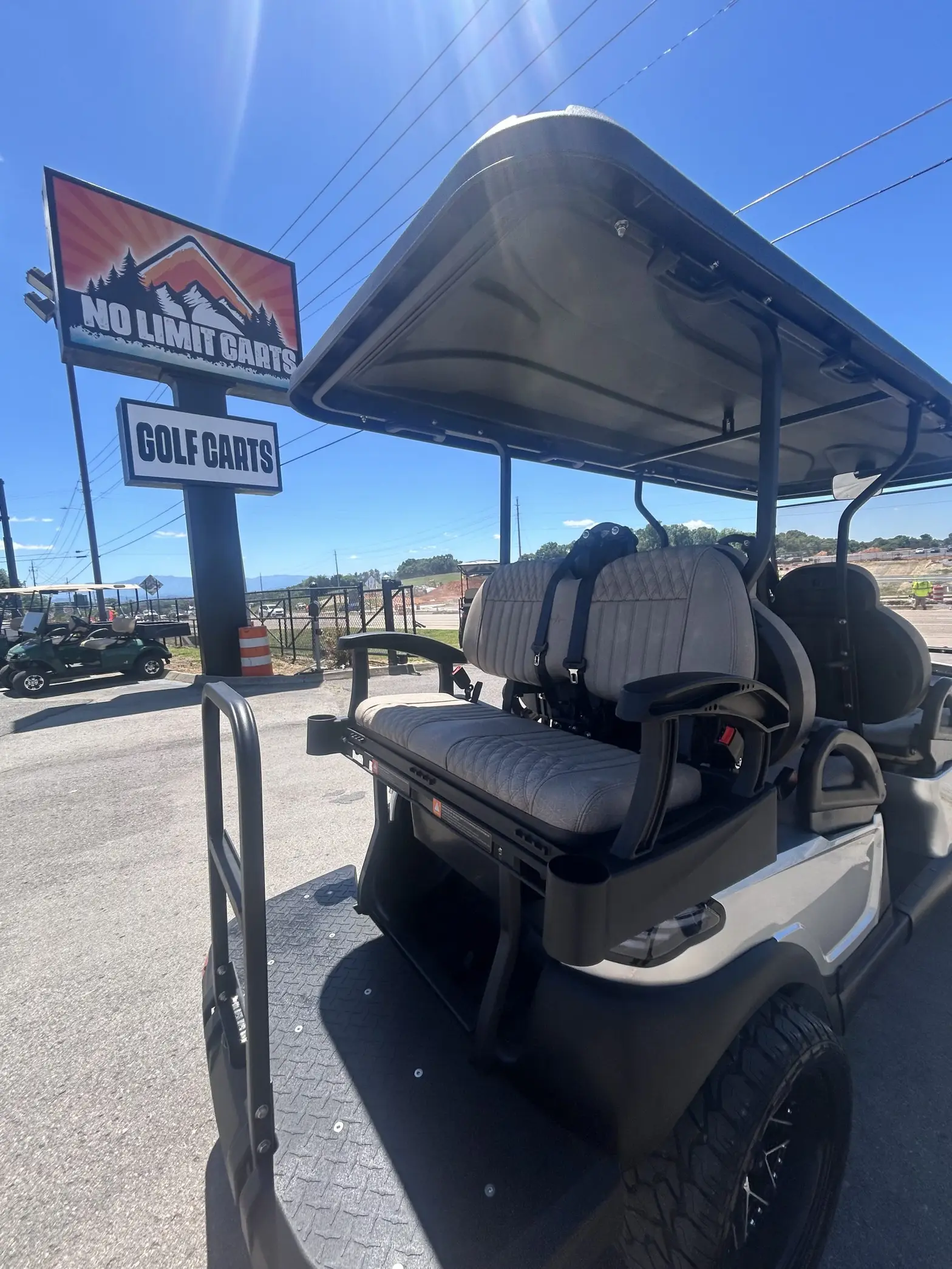 Atlas Six Passenger Golf Cart Silver For Sale - Image 2