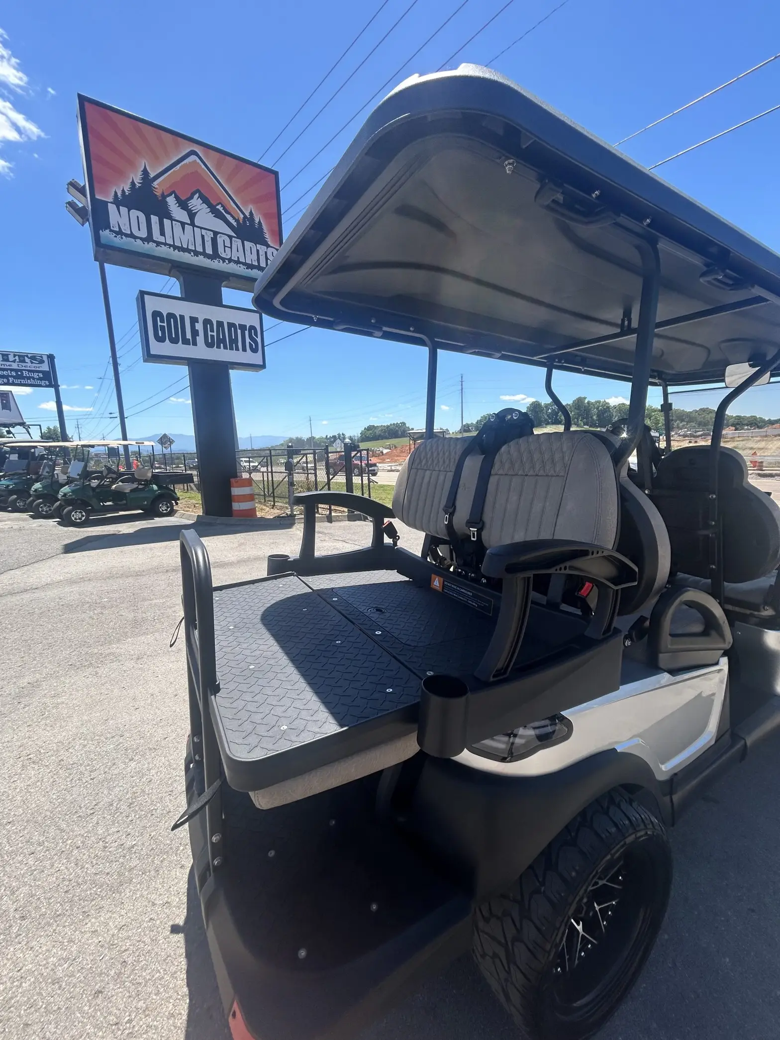 Atlas Six Passenger Golf Cart Silver For Sale - Image 3