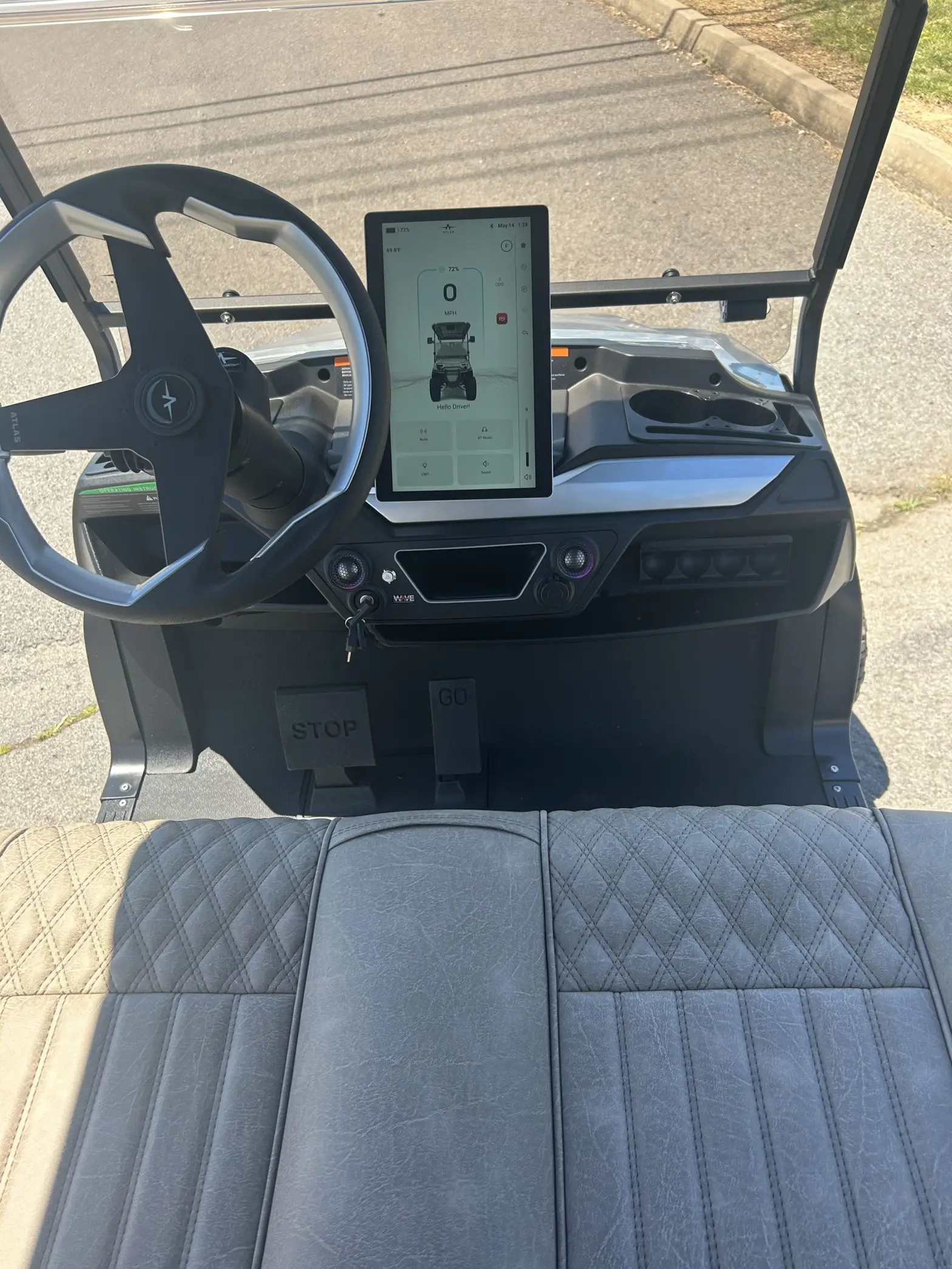 Atlas Six Passenger Golf Cart Silver For Sale - Image 6