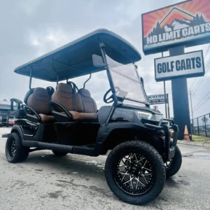Atlas Six Passenger Golf Cart Black For Sale